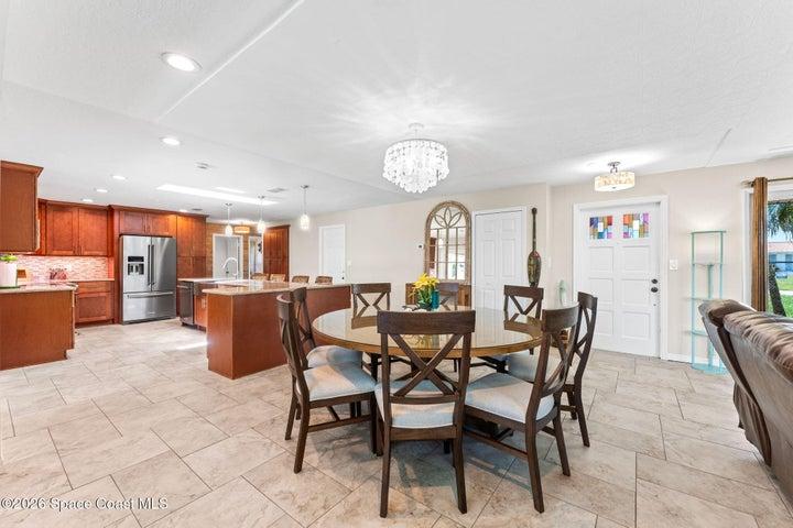 View from kitchen to living area