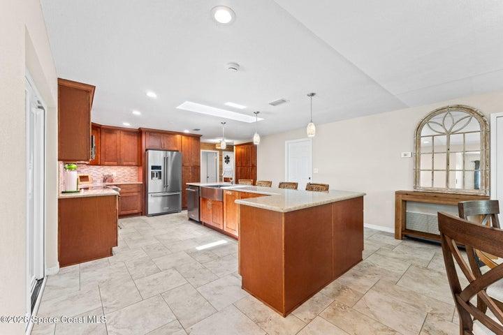 View from living to kitchen