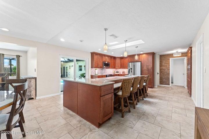 View from entry towards kitchen