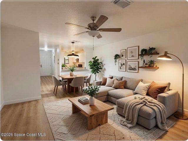 AI rendering with furnishings