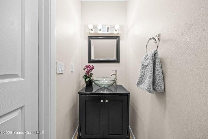 First floor half bath