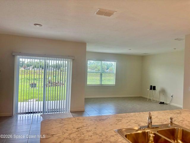 Dining area and living room area from kitchen island