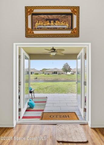 French doors to the back patio