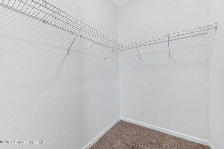 Enjoy the convenience of two closets for added storage