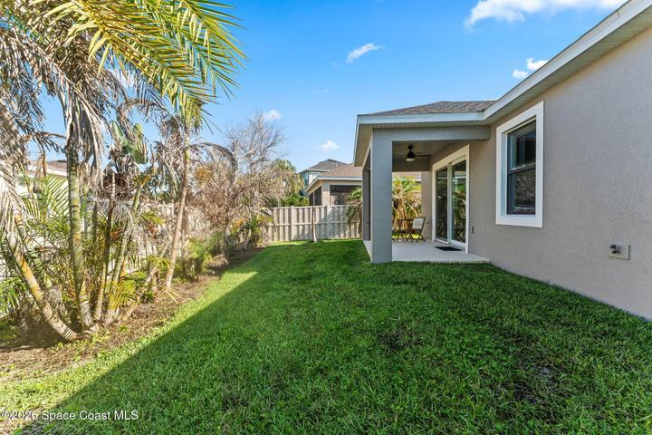 Backyard space offering flexibility and comfort
