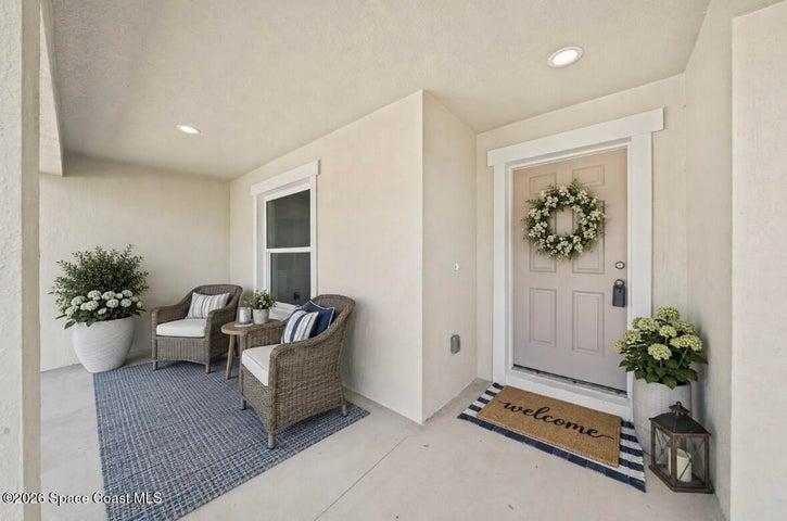 Enjoy this covered Front Entry way