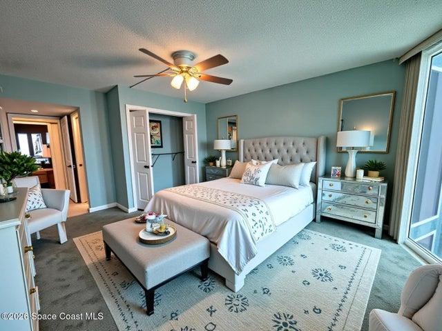Virtually Staged Owner's Retreat double closets