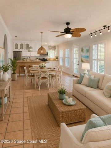 Main living area AI staging