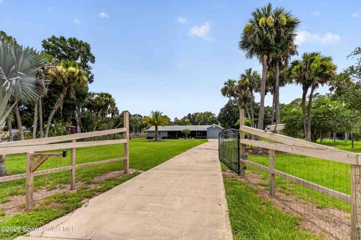 Gated Entry to 4105 Rector Road, Cocoa FL 32926