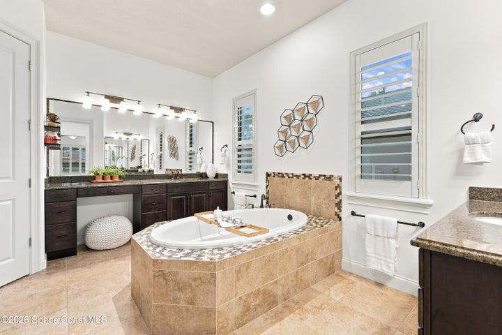 Custom Primary bath, His and hers vanities