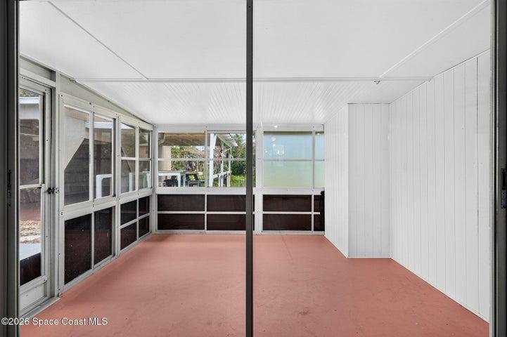 Sliders to covered porch
