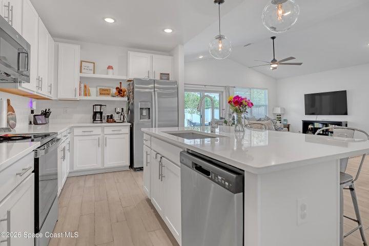 Spacious for cooking and entertainment.