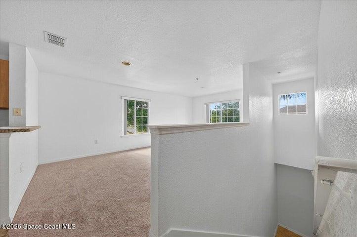 Looking towards the large living room.