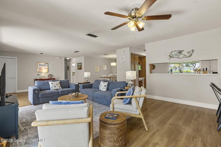 Ceiling fans throughout