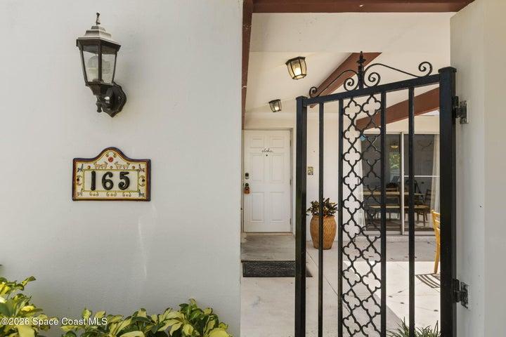 Beautiful entry to the courtyard