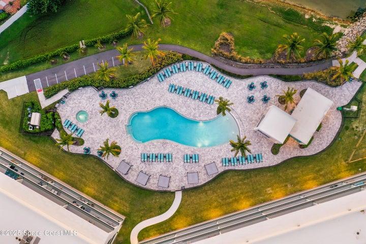 Community pool has 60 chairs, 5 cabanas and golf cart parking