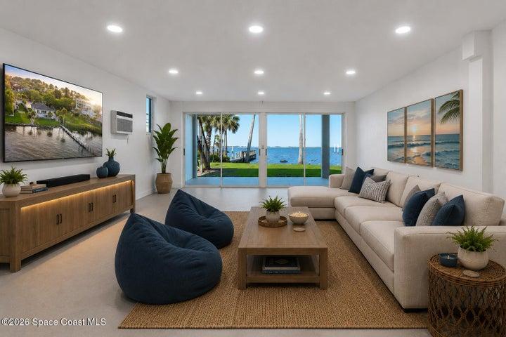 Virtually Staged downstairs bonus space