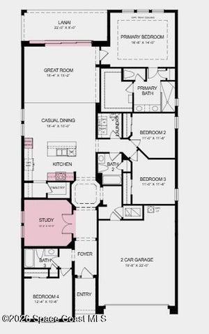 Additional Highlights Include: gourmet kitchen, pocket sliding glass door out to the covered lanai, 8' interior doors, study in place of a flex room, and tray ceiling package