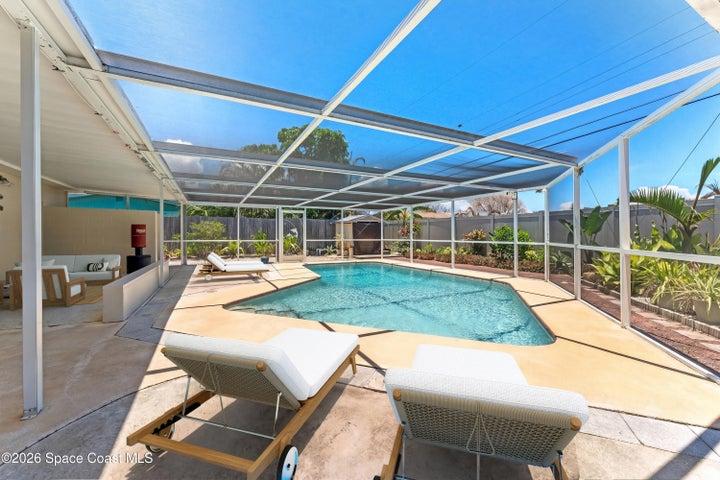 Sparkling pool perfect for cooling off on warm Florida days