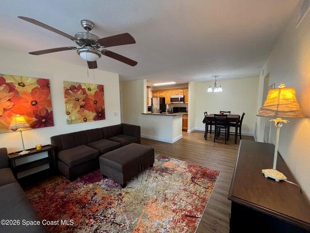 Living Area with Ceiling Fan
