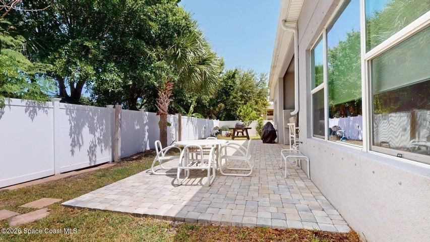 Brick paved patio for out door relaxing