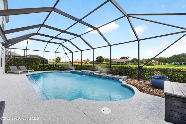 Screened and heated pool