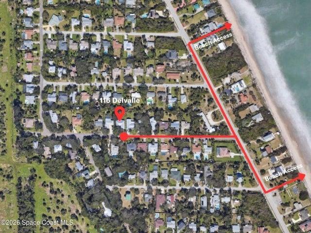 Short distance to beach crosswalk to the North & community park to the South!!