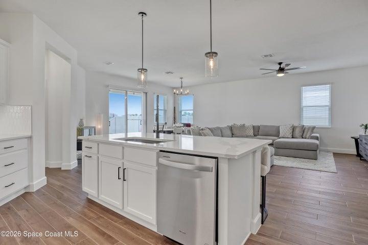 Kitchen into Great Room