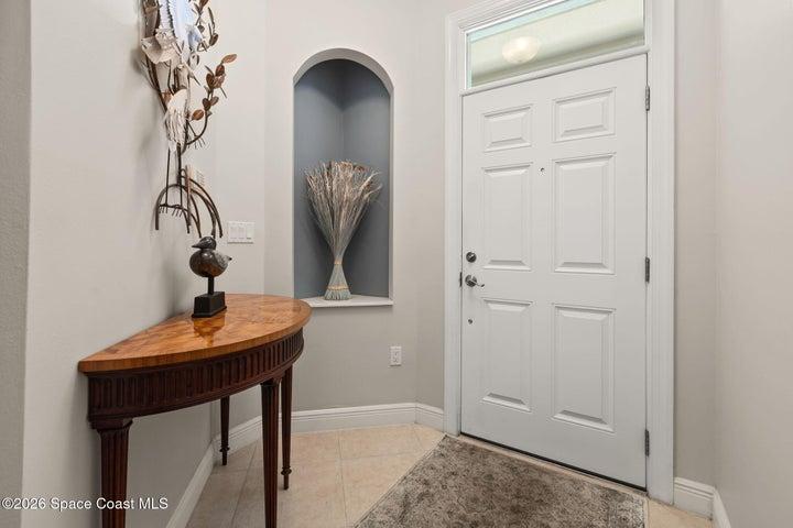 Entry foyer at front of the home
