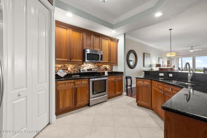 Large kitchen with stunning cherry cabinets