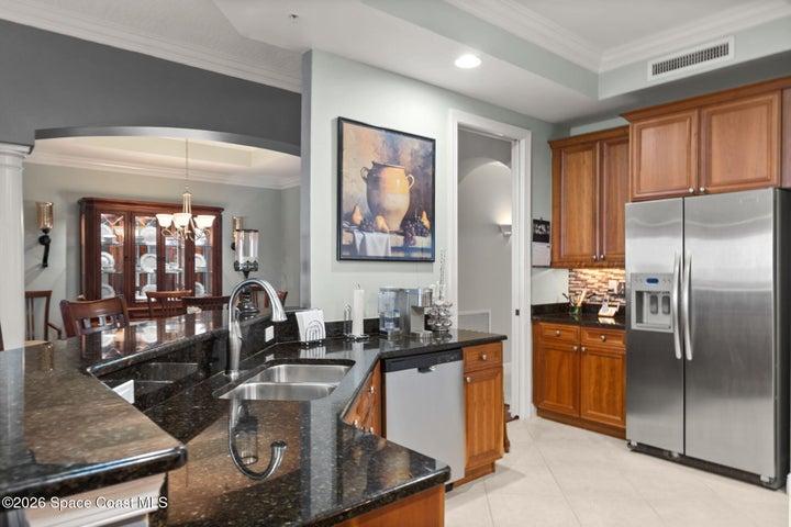 Breakfast bar area in the kitchen