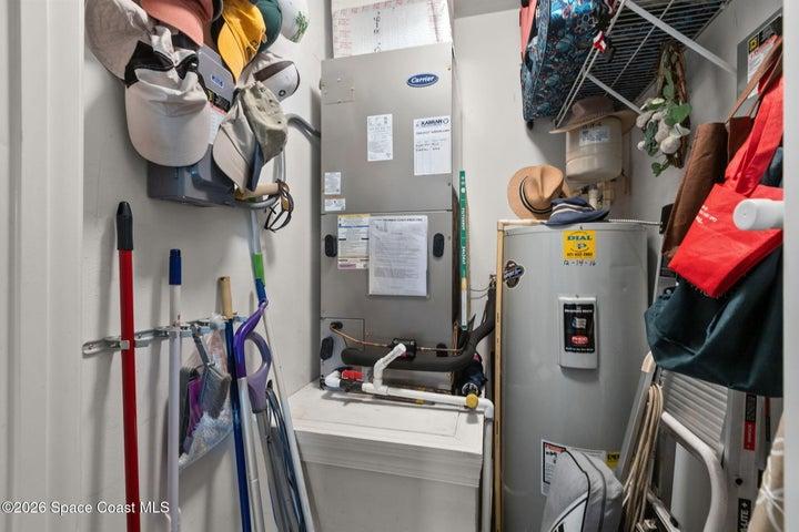 Mechanical room in the unit