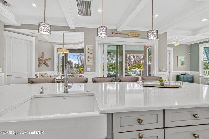 14-High end Kitchen with STUNNING Ceiling Treatments
