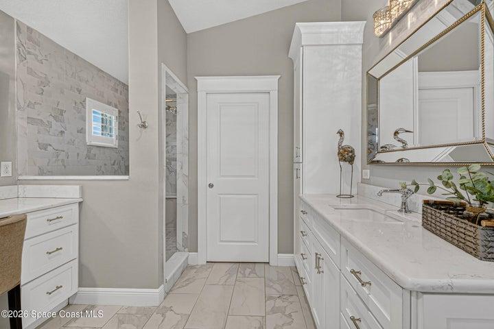 Upstairs Primary Bath with Beautiful Finishes