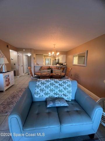Living room towards dining room