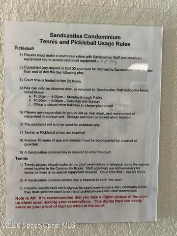 rules for tennis and pickle ball courts