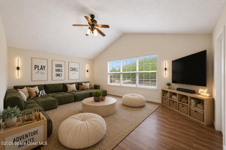Picture has been digitally enhanced/staged to show potential and additional options for flex space.