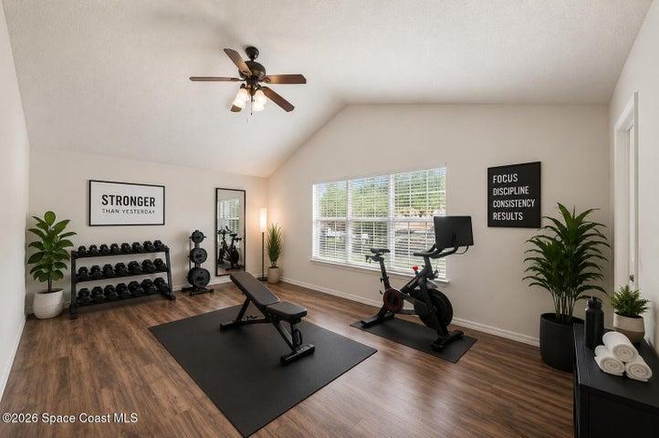 Picture has been digitally enhanced/staged to show potential and additional options for flex space.