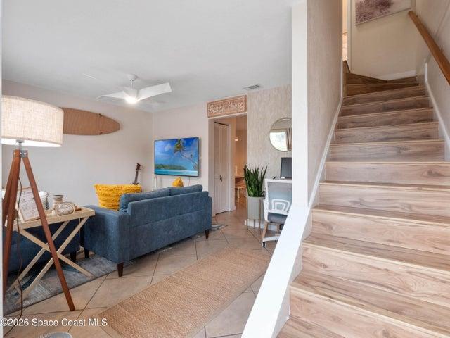 Open layout seamlessly connects the kitchen, dining, and living areas.
