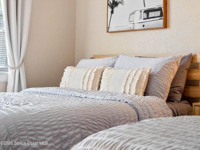 Guest bedroom in Cape Canaveral townhome.