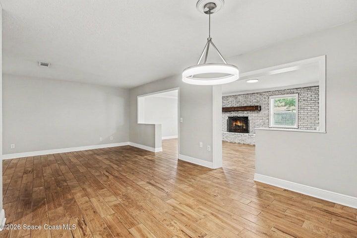 Dining Area into Living Area
