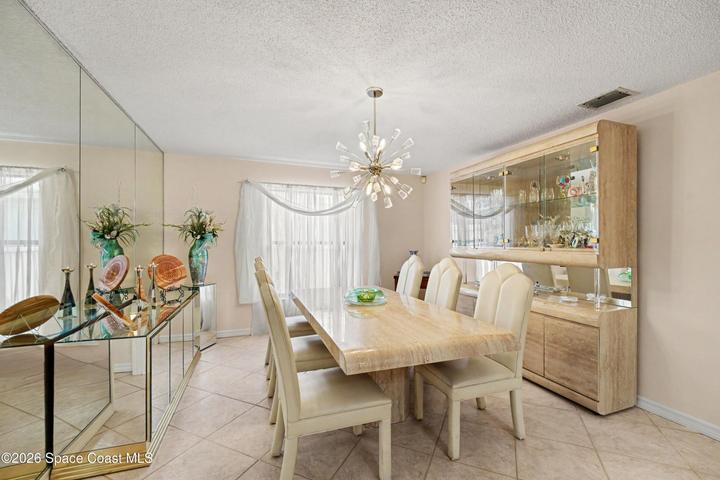 Large Formal Dining Area with glass wall