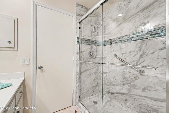 with newly renovated walk in Shower