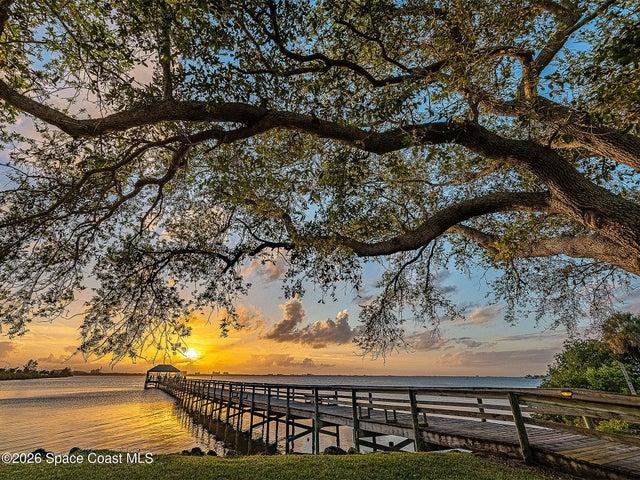 River Pier at Sunset