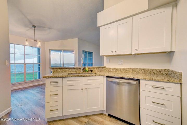 kitchen with river view