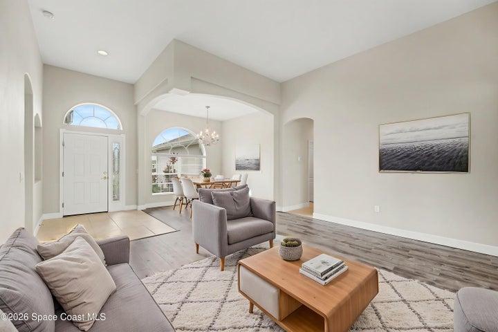 LIVING ROOM TO FOYER VIRTUALLY STAGED
