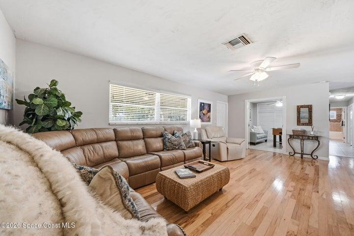 Large windows at front