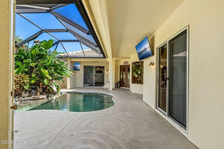 Door 1 - as you walk into the home - step into the courtyard