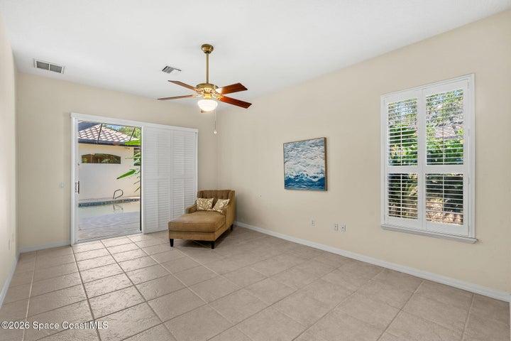 Primary - Will fit a king Size bed, 2 end tables and dresser easily