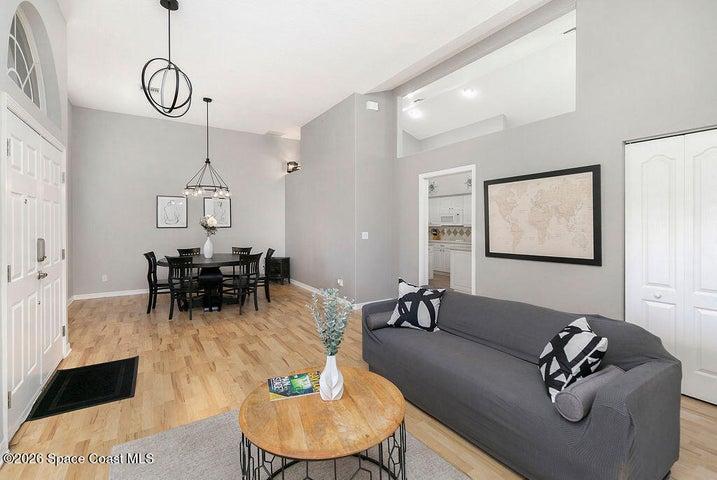 Family room to dining room view